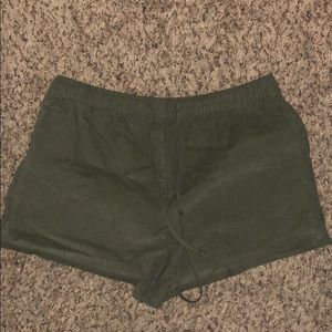 Forever 21 Corduroy Olive Shorts